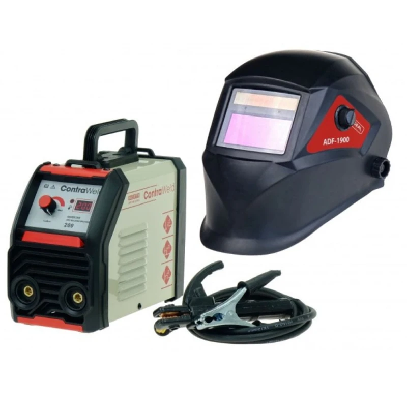 ContraWeld 200A + przyłbica spawarka inwertorowa elektrodowa w komplecie z przylbica.jpg